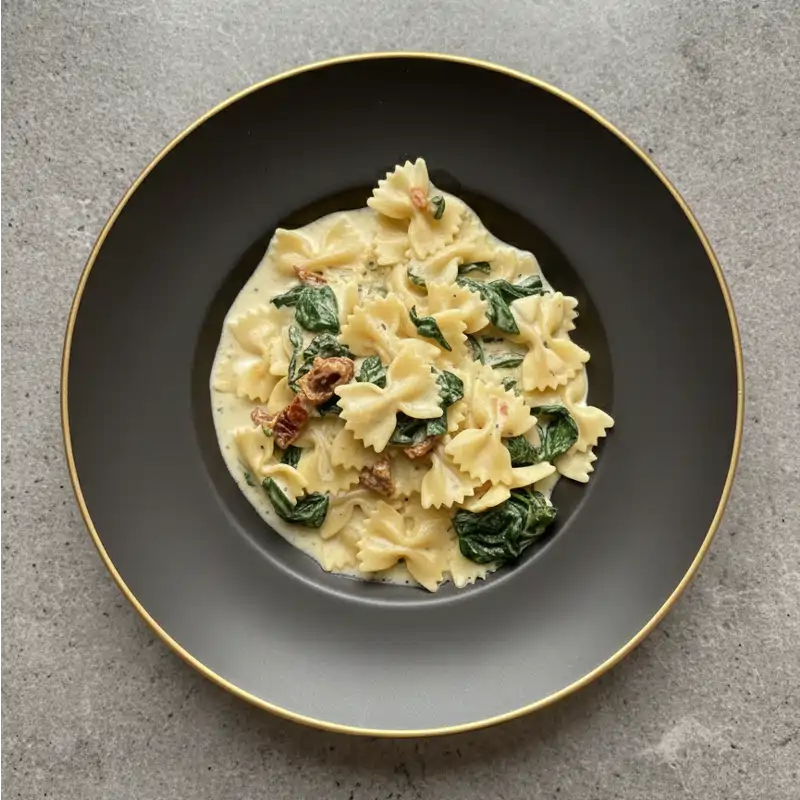 Makaron ze szpinakiem
