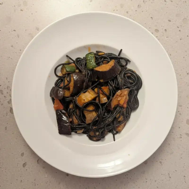 Spaghetti z bakłażanem